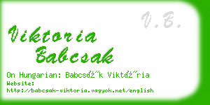 viktoria babcsak business card